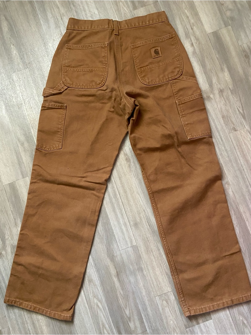 Carhartt Pants Brown Duck Canvas B11 Carpenter Loose Fit Jeans Men's 29x30